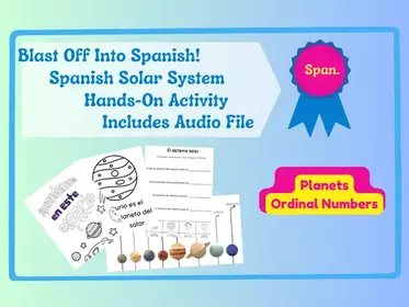 Blast Off Into Spanish Through the Solar System! | Spanish Solar System Activity