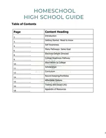 ALMOST Everything for HOMESCHOOL Highschool Reference Guide