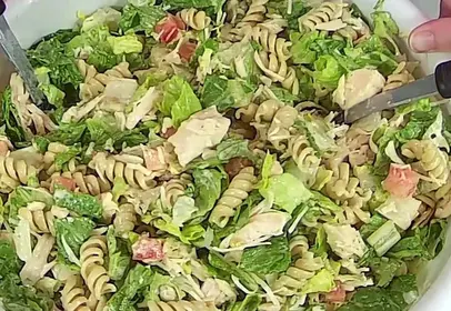 Learn to Make Chicken Caesar Pasta Salad