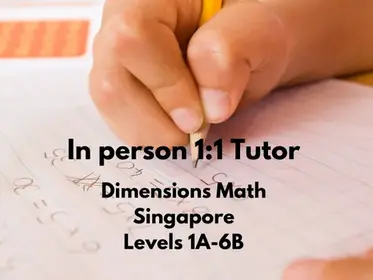 1:1 Private Math Tutoring Dimensions Singapore Math Levels 1A-6B