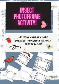 Bug Photo Frame Coloring Activity