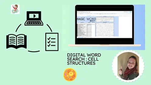 Digital Wordsearch Cell Structures Biology Activity