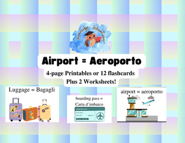 Italian Airport Vocabulary + Worksheets