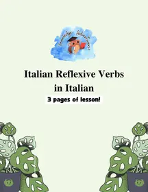 Italian Popular Reflexive Verbs Printout