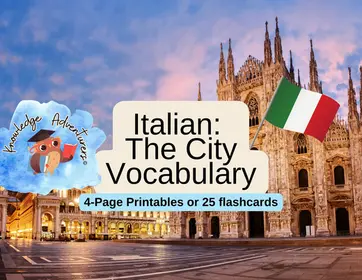 Italian: City, Places, and Transportation Vocabulary