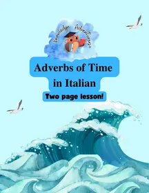 Italian Adverbs of Time Printout