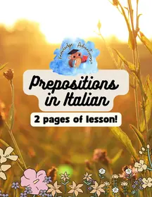 Italian Prepositions for Beginners