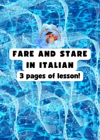 Italian: Fare and Stare Popular Expressions