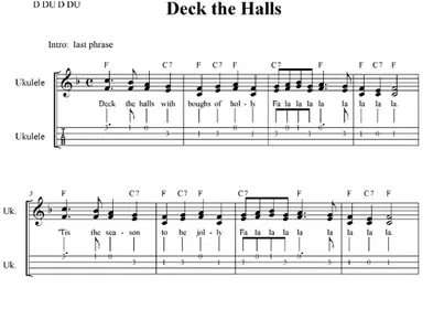 Deck the Halls 2 Part Christmas Sheet Music