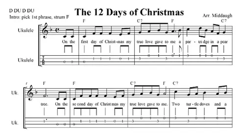 The Twelve Days of Christmas Sheet Music