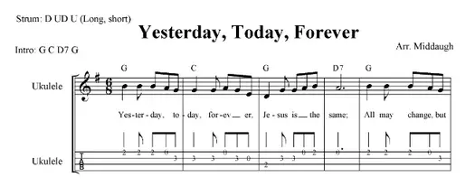 Yesterday, Today, Forever, Traditional Chorus Sheet Music