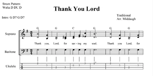 Thank You Lord Thanksgiving Sheet Music