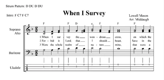 When I Survey 3 Part Traditional Hymn Sheet Music