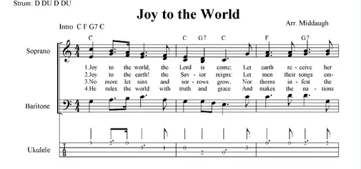 Joy to the World, 3 part Christmas Sheet Music