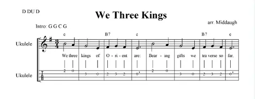 We Three Kings, Christmas Sheet Music