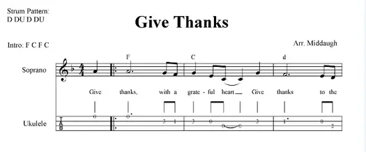 Give Thanks, Thanksgiving Chorus Sheet Music