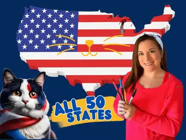 US State Geography for Creative Cats - The Mewnited States of America