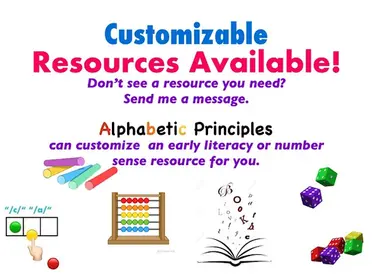 Customized Resources Reading, Spelling, Math Number Sense