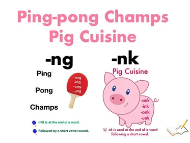 Spelling/Phonics: Ping-Pong Champs and Pig Cuisine — -ng and -nk