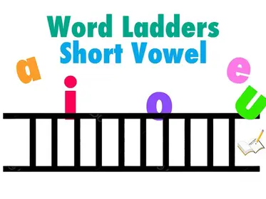 Short Vowel Phonics/Spelling Word Ladders with Pictures and Fill-in-the-Blank