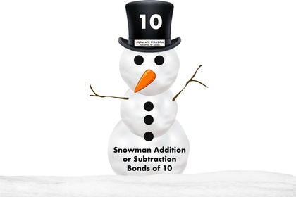 Snowman Math - Number Bonds of 10 - Math Number Sense