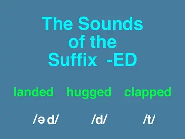 The Sounds of the Suffix -ED