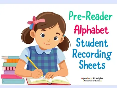 Pre-Reader Alphabet Recording Sheet (Orton-Gillingham Lessons)