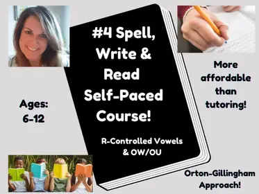 #4 Spell, Write & Read (Orton-Gillingham) - R-CONTROLLED VOWELS & OW/OU (Dyslexia Friendly)