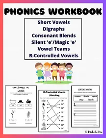 Phonics Spelling Workbook Worksheets!