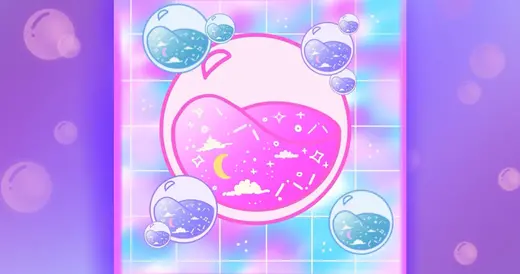 Create Digial Art Kawaii Galaxy Bubbles in Procreate for the Ipad (Self-Paced)