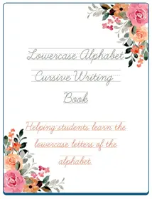 Lowercase Cursive Handwriting Tracing Workbook