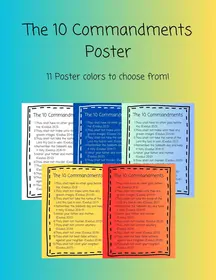 10 Commandment Poster Set