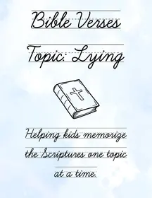 Writing Bible Verse Topics: Lying