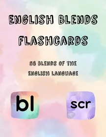 56 English Blends Flashcard Set