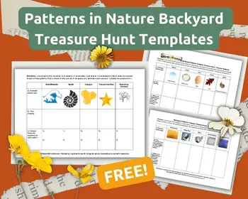 Math Fun - Backyard Patterns in Nature Scavenger Hunt Templates