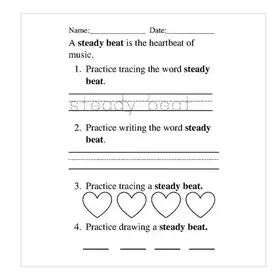 Steady Beat Worksheet