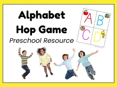 Alphabet Hop Game for Preschool & Kindergarten