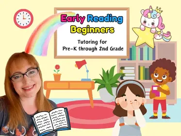 Early Reading Beginners! Private Online Reading Tutoring (Pre-K, Kinder, 1st & 2nd Grade)