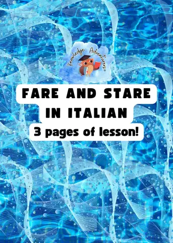 Italian: Fare and Stare Popular Expressions