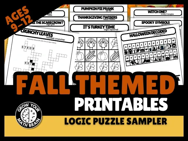 Logic Puzzles: Fall Themed Printables