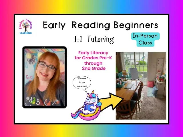 Early Reading Beginners! Private In-Person Reading Tutoring (Pre-K, Kinder, 1st & 2nd Grade)