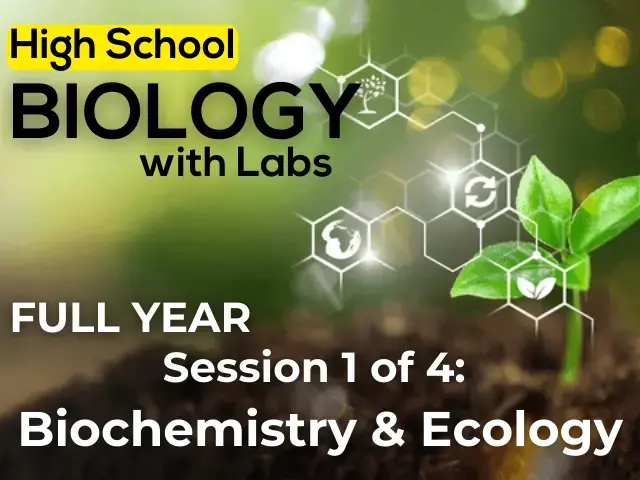 High School Biology Class with Leaf and DNA